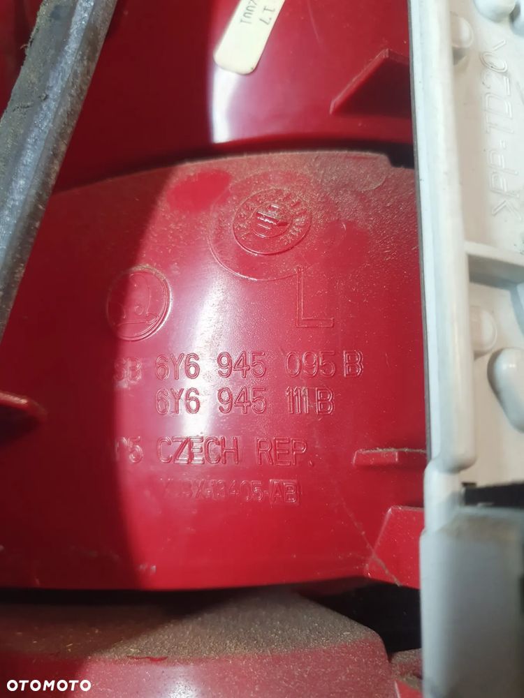 SKODA FABIA I 6Y LAMPA LEWY TYŁ LEWA TYLNA 6Y6945095B 6Y6945111B XU3X-13441-AB ORYGINAŁ - 7