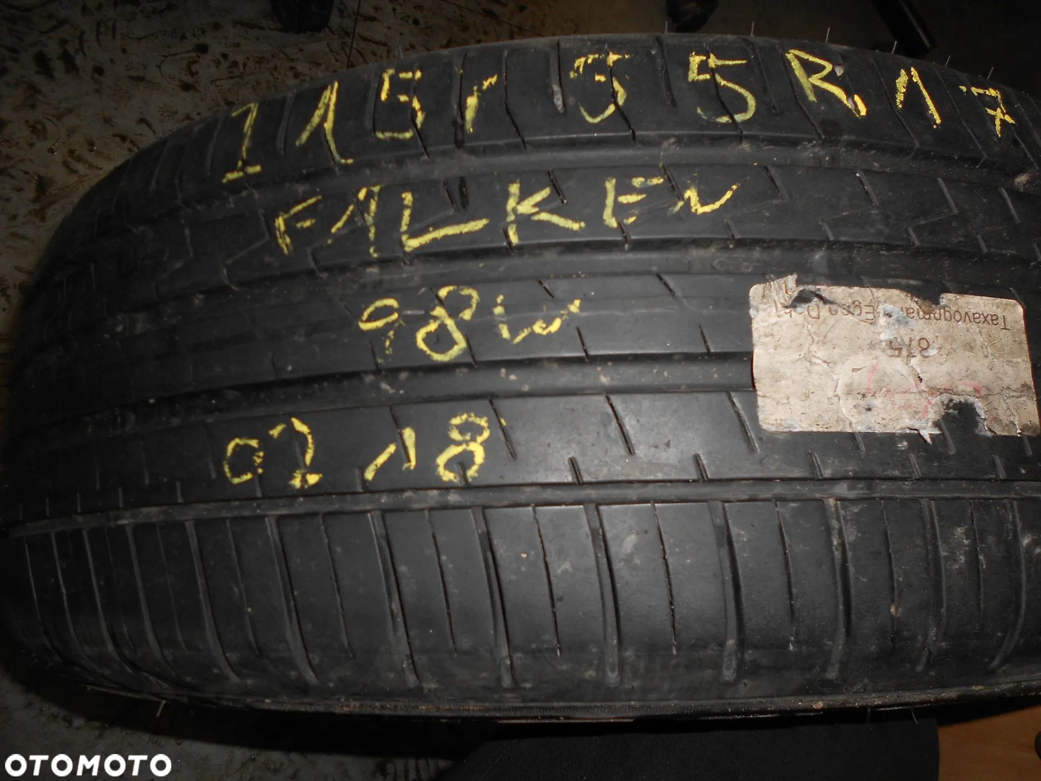 OPONA POJEDYNKA 215/55R17 FALKEN ZIEX ZE 310 ECO RUN DOT 0218 7.8MM - 1