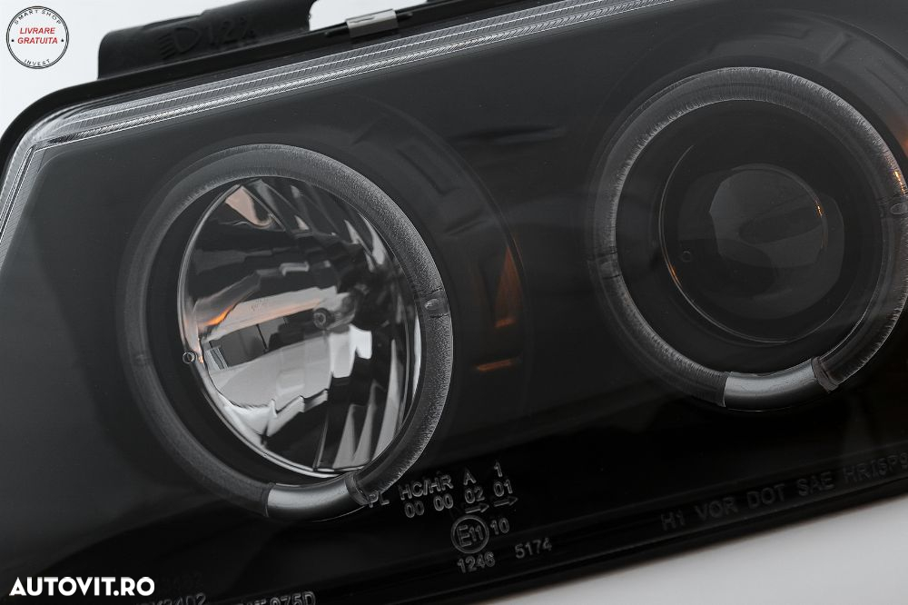 Faruri Angel Eyes VW Passat B5 3B (11.1996-08.2000) Negru- livrare gratuita - 5