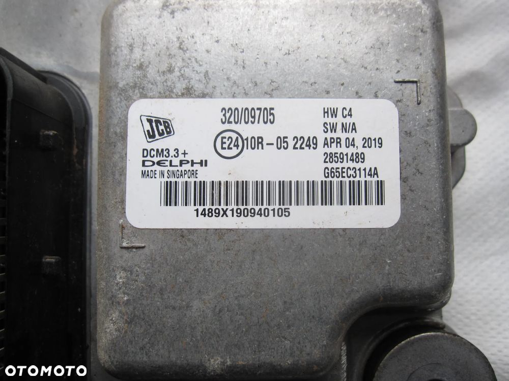 JCB tier 4 444, 448 3cx, 4cx DCM3.3+ G65EC3114A, 1489X190940105, 320/9705 komputer sterownik - 2