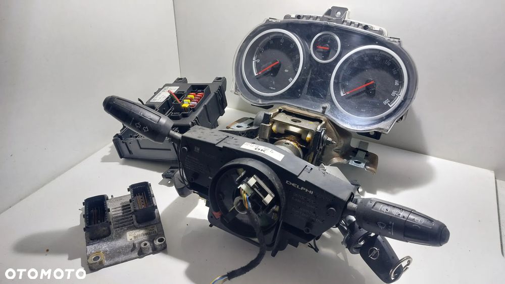 ZESTAW STARTOWY STACYJKA KOMPUTER WKLADKA OPEL CORSA D 1.2 16V SLASK WYSYLKA - 1