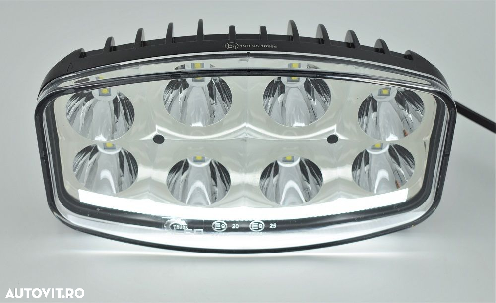 Proiector Full-Led, Pozitie si Faza Lunga Led, 12/24V, Dreptunghiular - Oval, Jumbo - 9