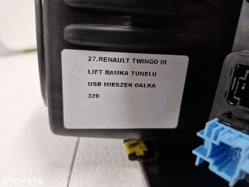 renault twingo 3 iii lift ramka lewarka tunelu usb gałka mieszek - 10