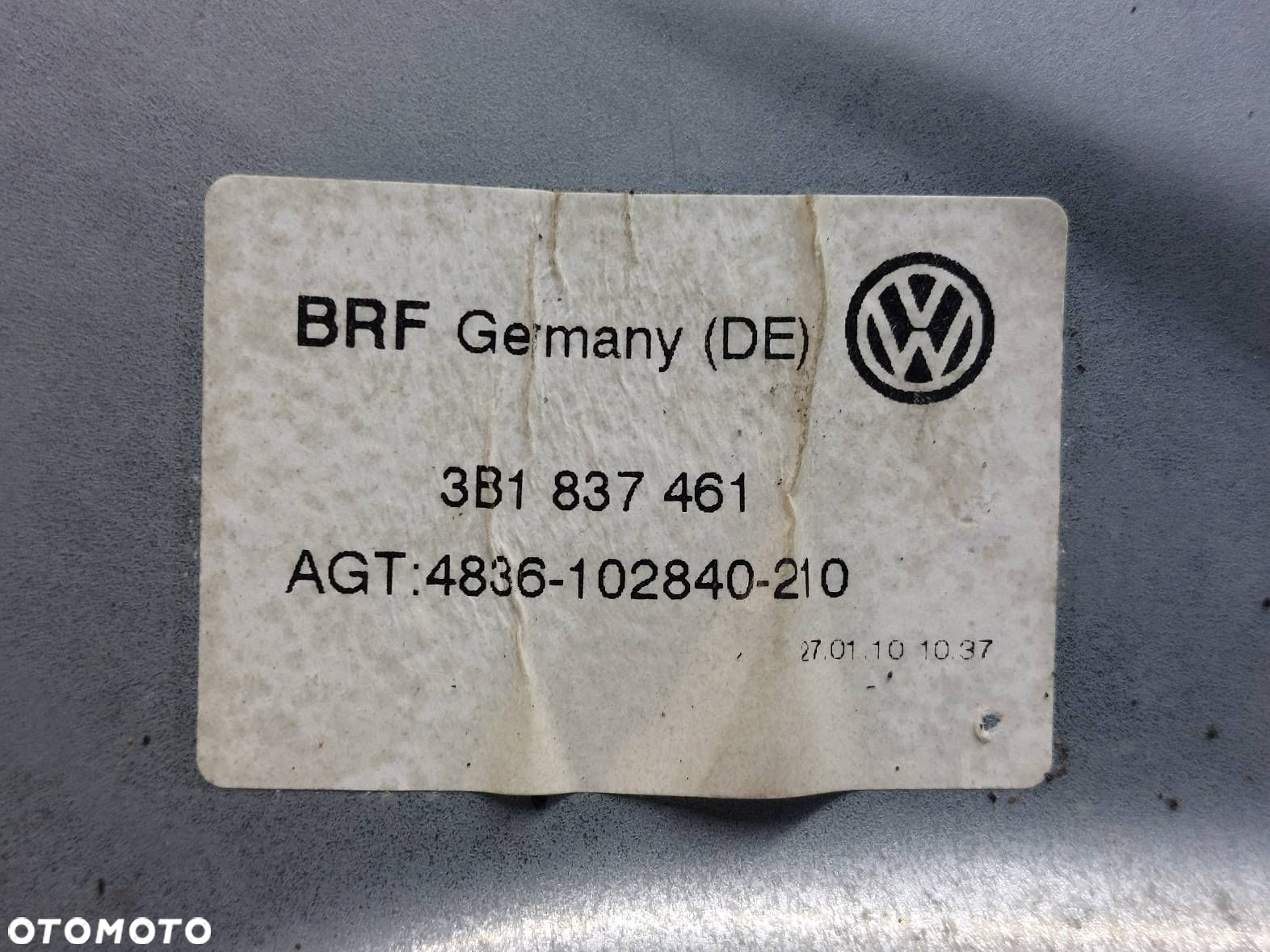 MECHANIZM PODNOŚNIK SZYBY LEWY PRZÓD ELEKTRYCZNY PASSAT B5 3B1837461 - 2
