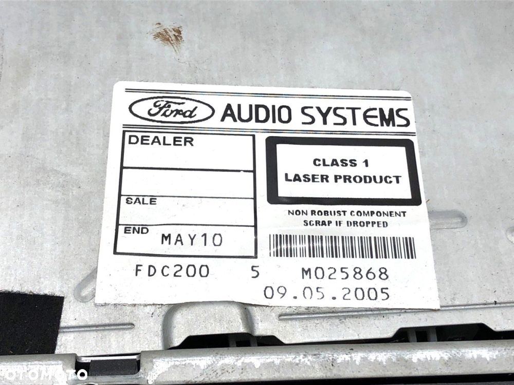 RADIO  FORD FOCUS C-MAX (DM2) 2003 - 2007 1.8 92 kW [125 KM] benzyna 2004 - 2007 4M5T-18C815-AE - 4