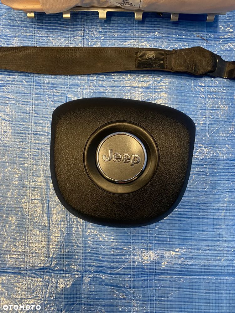 JEEP GRAND CHEROKEE WK2 SUMMIT LIFT DESKA ROZDZIELCZA KONSOLA KOKPIT PODUSZKI AIRBAG PASY ORYGINAŁ CZARNA SKÓRA KOMPLET - 8