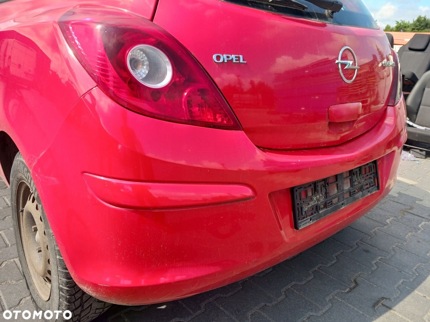 ZDERZAK TYŁ OPEL CORSA D 2008 ROK 3D CZERWONY - 1