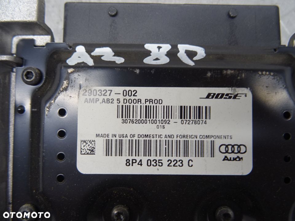 AUDI A3 8P LIFT 08-13 2.0TFSI WZMACNIACZ BOSE 8P4035223C - 3