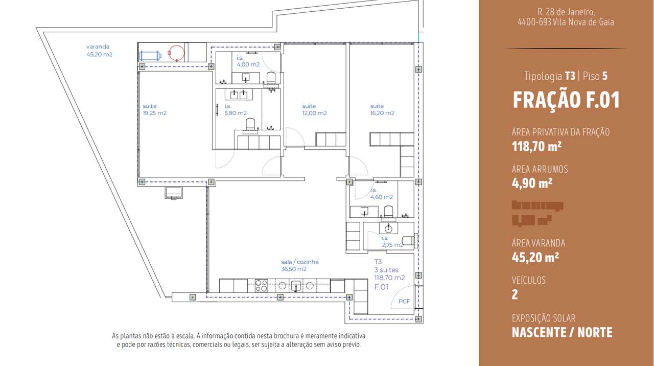 T3 com Terraço de 45,20m² | Último Piso | Douro Heritage II | V N Gaia - Grande imagem: 2/18