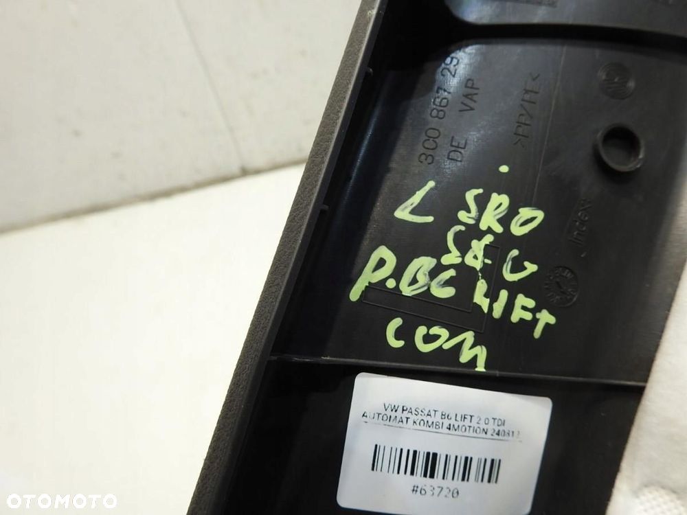 OSŁONA SŁUPKA B LEWA VW PASSAT B6 LIFT KOMBI 3C0867291 - 2