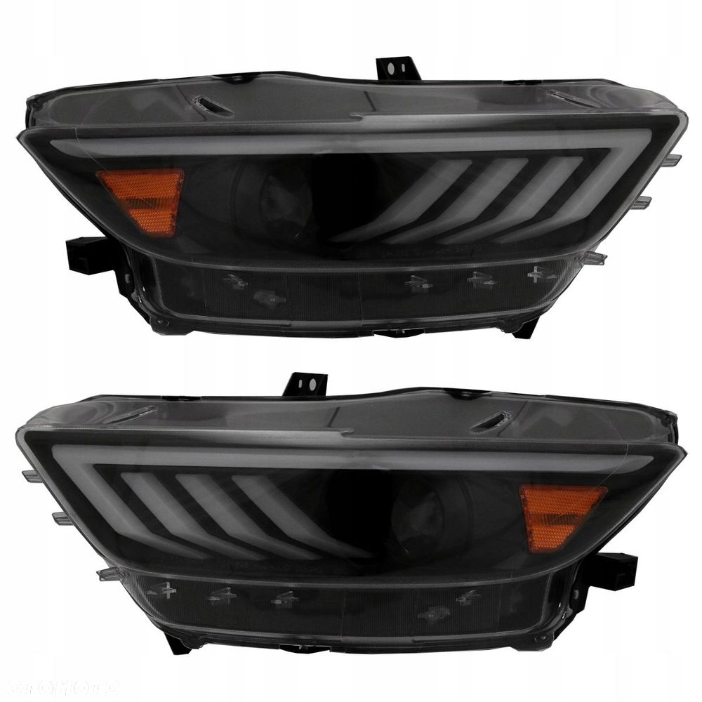reflektor lampa kpl xenon led neon tuning black ford mustang vi 6 2015-2018 - 1
