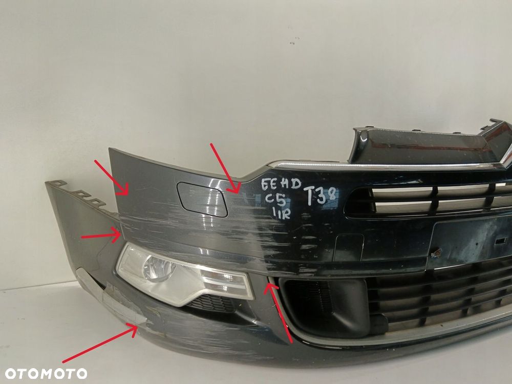 ZDERZAK PRZEDNI PRZÓD GRILL CITROEN C5 III X7 08-13 SPRYSKI EEHD - 3