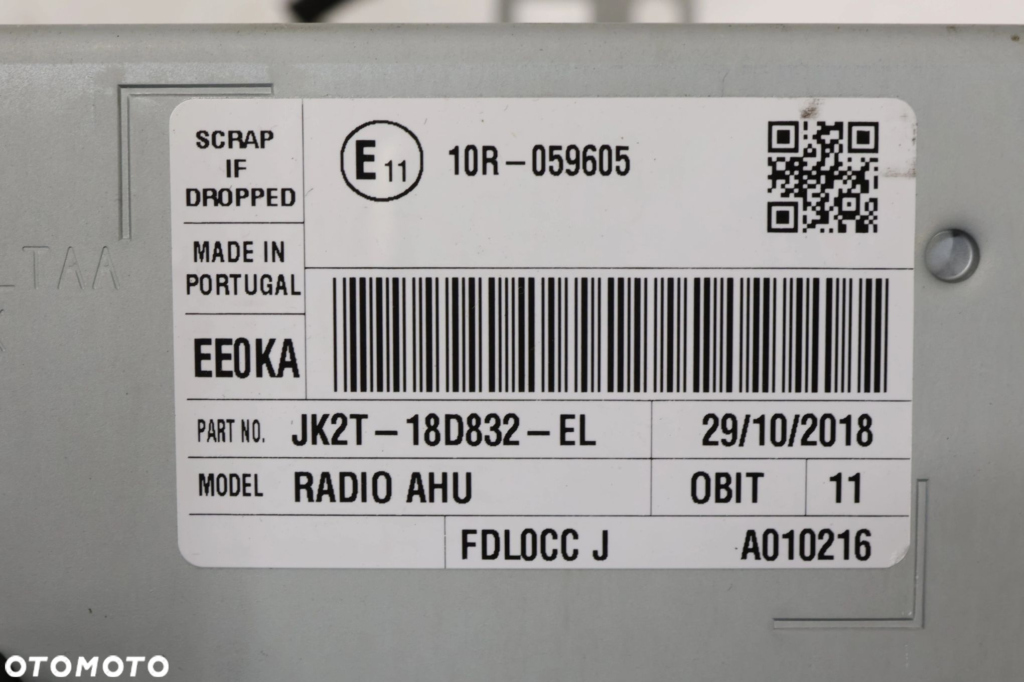 Ford Transit Custom radio JK2T-18D832-EL - 2