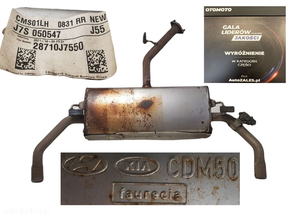 ORYGINALNY TŁUMIK AKTYWNY WYDECHU KIA PROCEED GT 28710J7550 CDM50 - 1