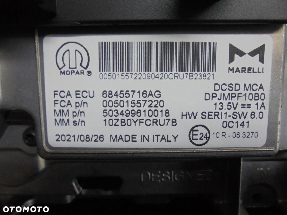 RADIO WYSWIETLACZ JEEP COMPASS 68455716AG - 2