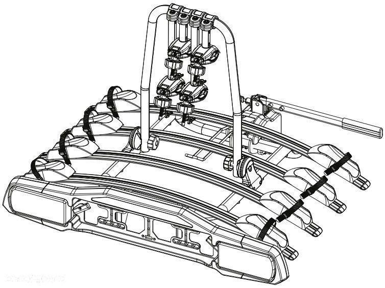 Platforma bagażnik na hak 4 rowery Steinhof VETURO 4 IV ODCHYLANA - 8