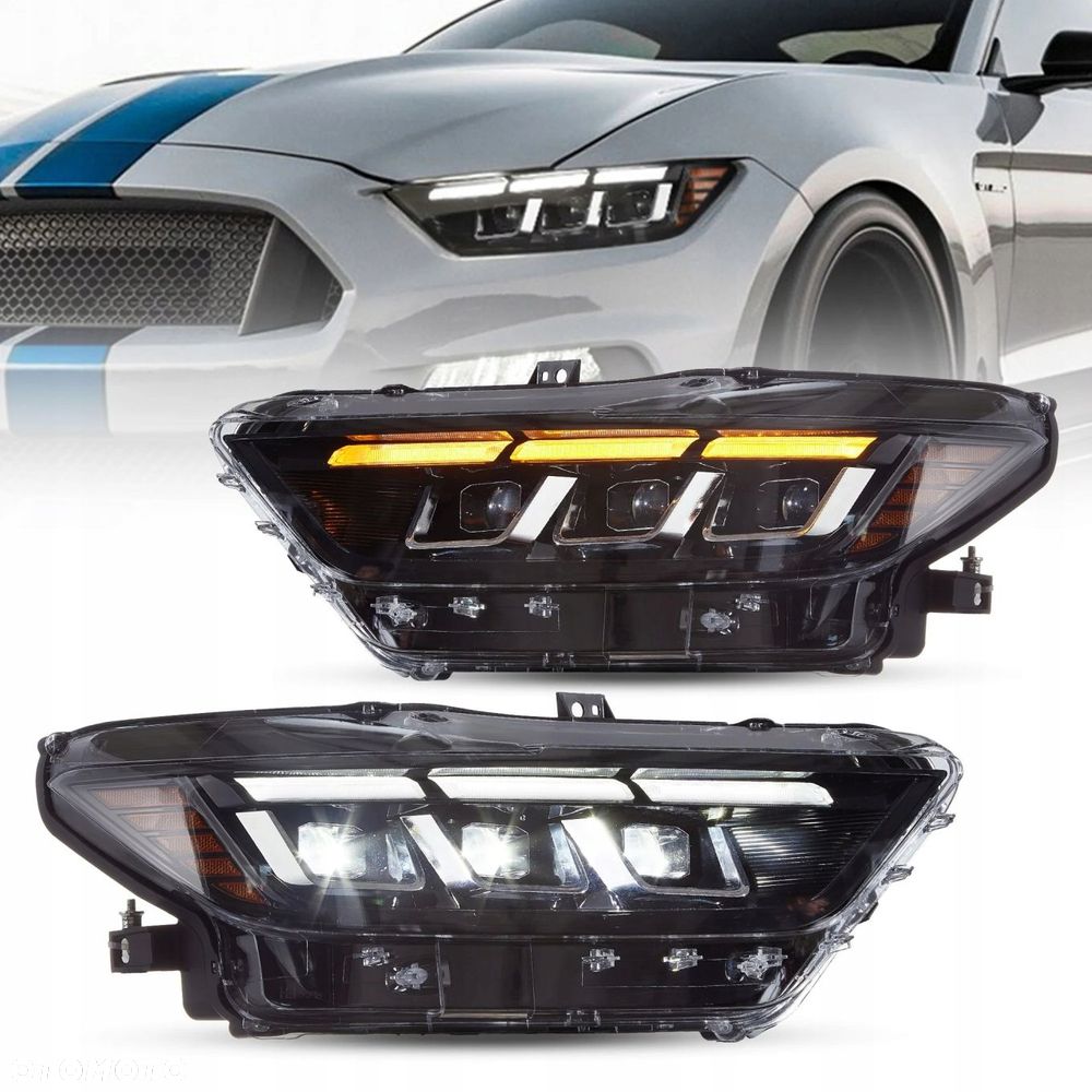 reflektory lampy l+r led tuning new 2023 2024 look ford mustang vi 6 15-18 - 3