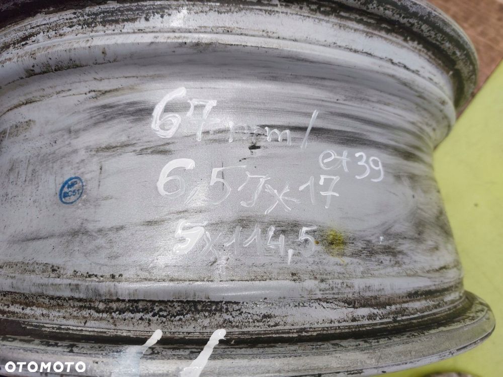 Alufelgi FELGI Dodge Caliber CHRYSLER HYUNDAI 6,5J X 17 ET 39 5X114,3 67 MM - 6