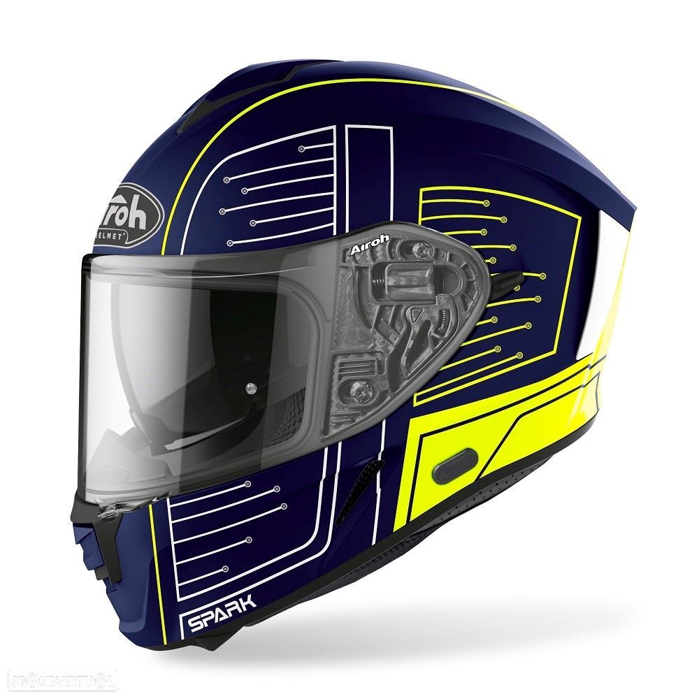 capacete spark cyrcuit azul matt airoh 2020 - 1