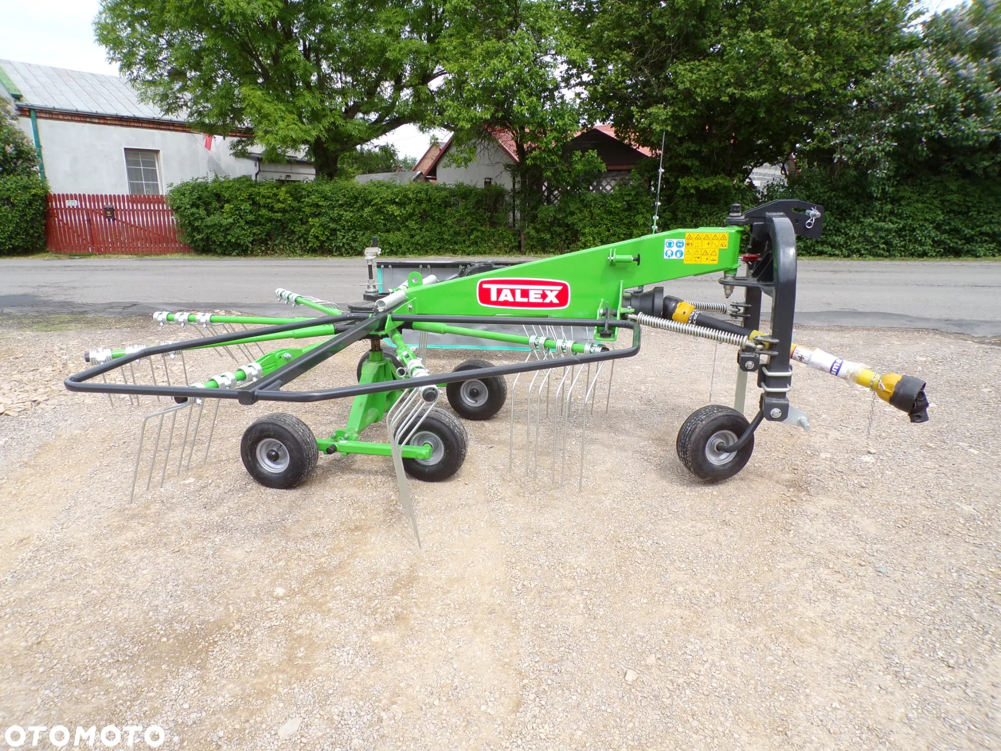 Zgrabiarka karuzelowa 3,6m/tandem/ TALEX / wałek / koło podporowe OD RĘKI transport - 2