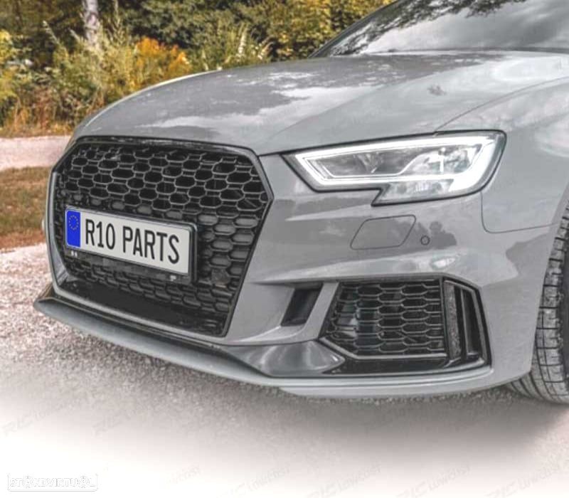 GRELHA AUDI A3 8V 17-19 LOOK RS3 PRETO BRILHANTE - 4