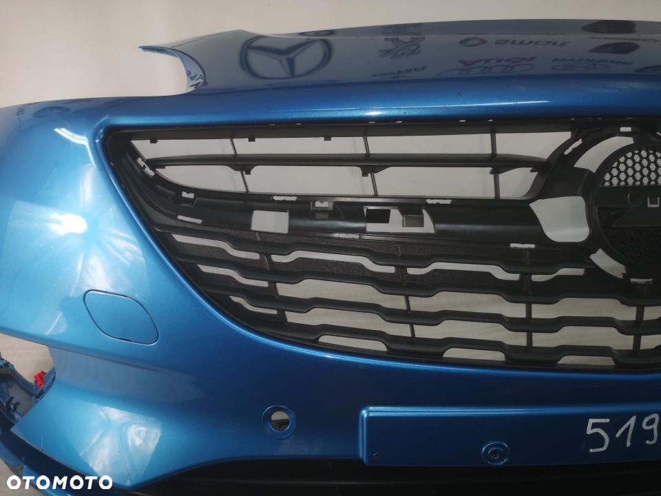 OPEL CORSA E NA 6 X PDC , BŁĘKITNY METALIK ZDERZAK PRZEDNI PRZÓD NR AUKCJI NZ519 - 9