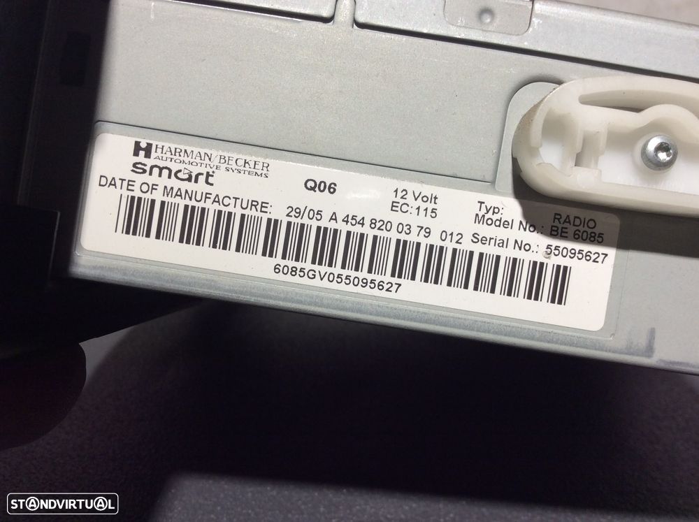 Radio Smart ForFour  A4548200379 ano 2004 a 2006 - 3