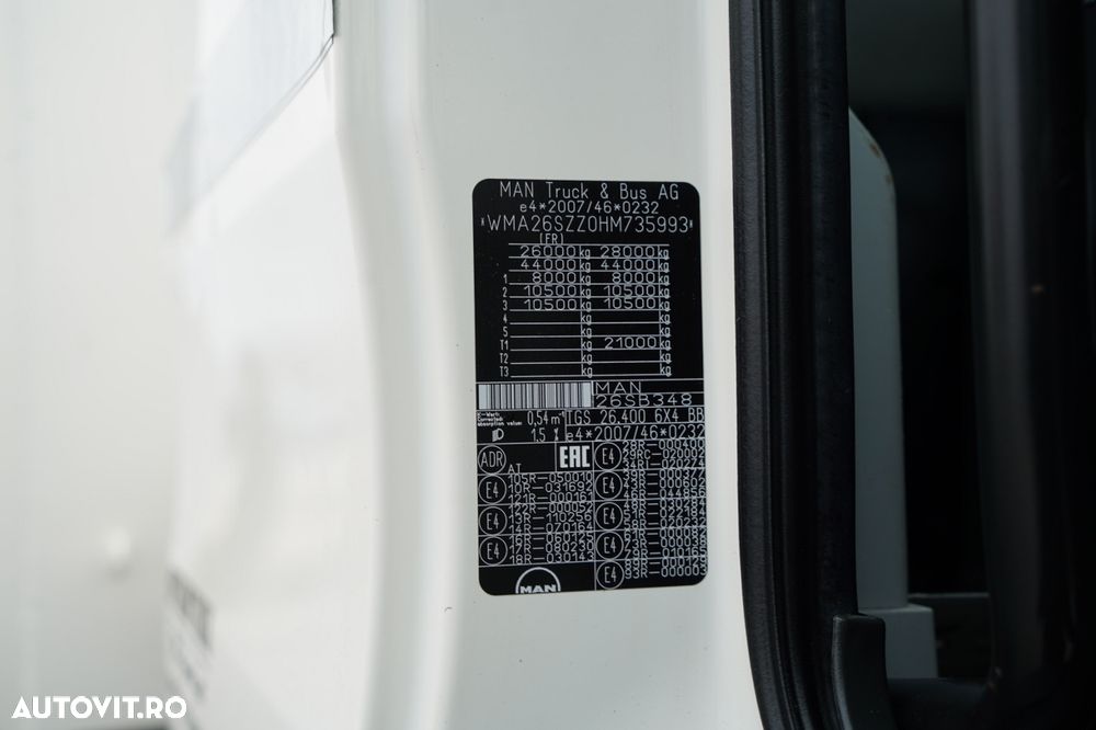 MAN TGS 26.400 / 6X4 / BASCULATOR DUBLĂ / HYDRODOLTA / AUTOMAT / EURO 6 - 37