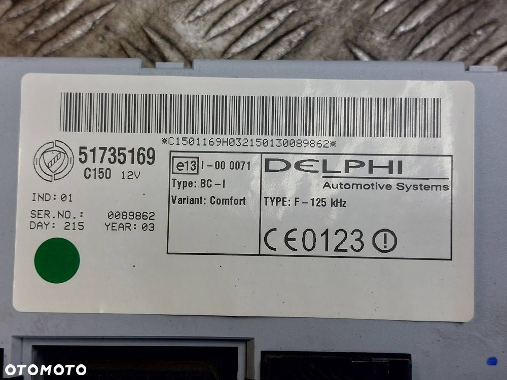 ZESTAW STARTOWY FIAT PUNTO II 1.2 8V IAW5AFP4 55187378 51735169 46833368 - 5