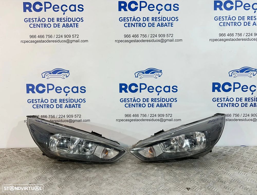 .Conjunto Otica Farois Frontal Frente Esquerda Direita Halogenio Original Ford Focus Mk3 Facelift F1EB-13W029-HC 20-201-01171 2014 - 2019 - 5
