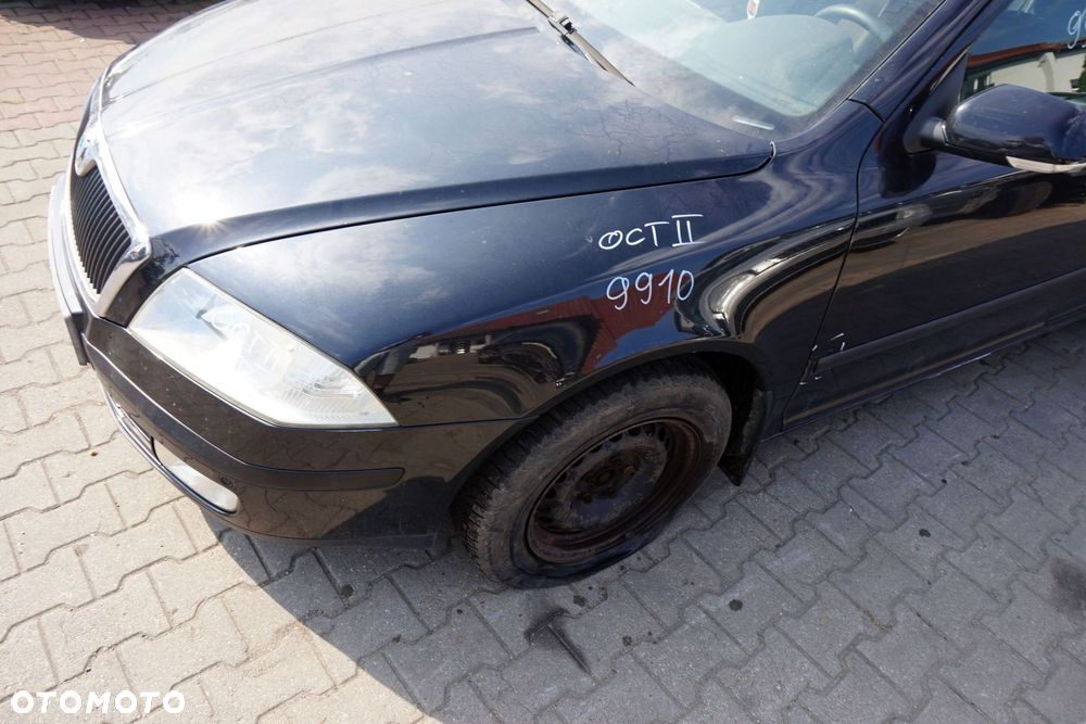 MASKA ZDERZAK BŁOTNIKI LAMPY OCTAVIA II 1Z3 9910  SKODA 2004-2008 CZARNY PRZÓD KOMPLETNY - 8