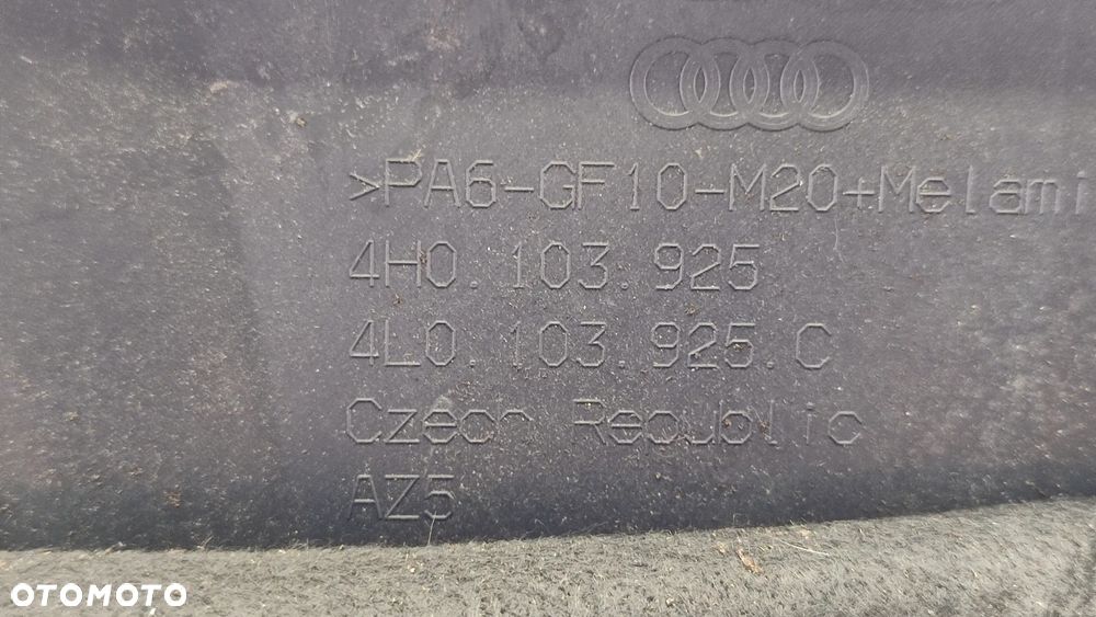 AUDI Q7 4L 05-15R POKRYWA OSŁONA SILNIKA 3.0 V6 TDI SILNIK CJG 4L0103925 4L0103925C - 5