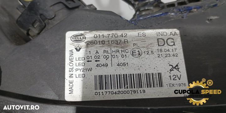 Far dreapta Led Pure Vision (de Europa) (o prindere lipita) Renault K - 4