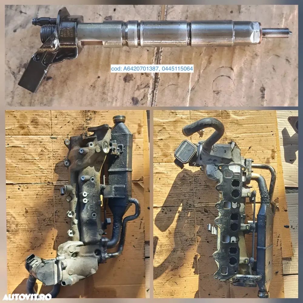 Anexe motor mercedes OM642 3.0cdi 3.2cdi 3.5cdi W219 diesel rampa injectoare pompa inalta presiune electromotor alternator pompa servo clapeta acceleratie rampa injectoare galerie admisie evacuare instalatie electrica - 8