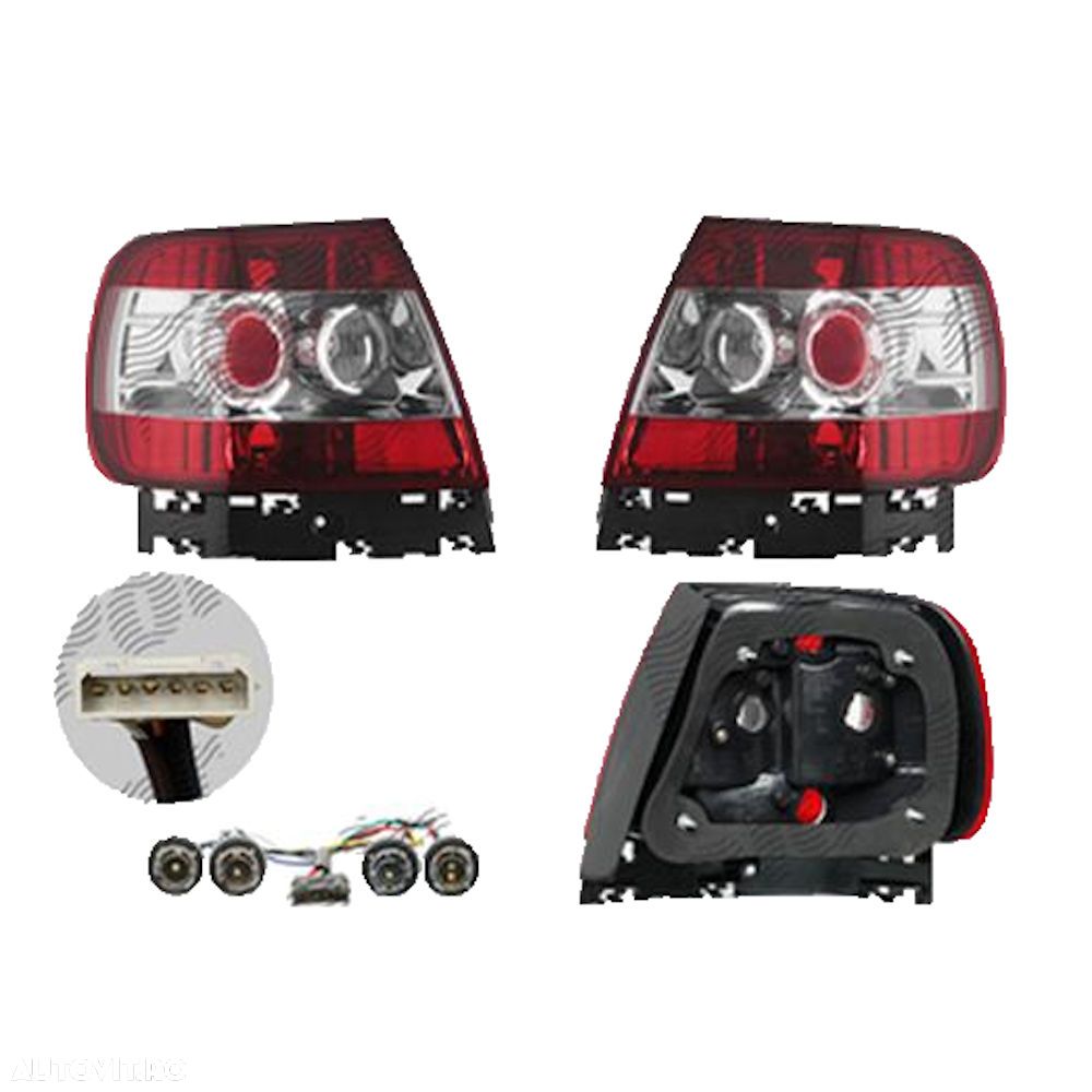 Set stopuri Audi A4 (B5), 11.1994-09.2001, Sedan, stanga+dreapta, transparent; cu locas bec; tuning, - 1