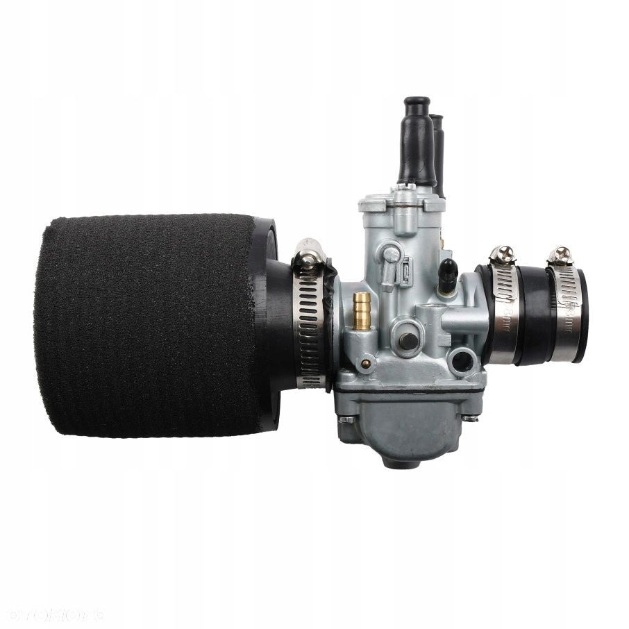 gaźnik wsk 125 21 mm + króciec + filtr powietrza gąbka dellorto replika - 3