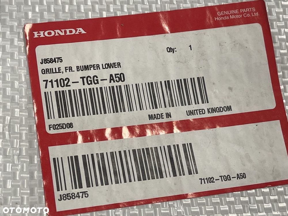 NOWY ORYGINALNY SPOILER WZMOCNIENIE OSŁONA POD ZDERZAK HONDA CIVIC X 17-21 71102-TGG-A500 - 9