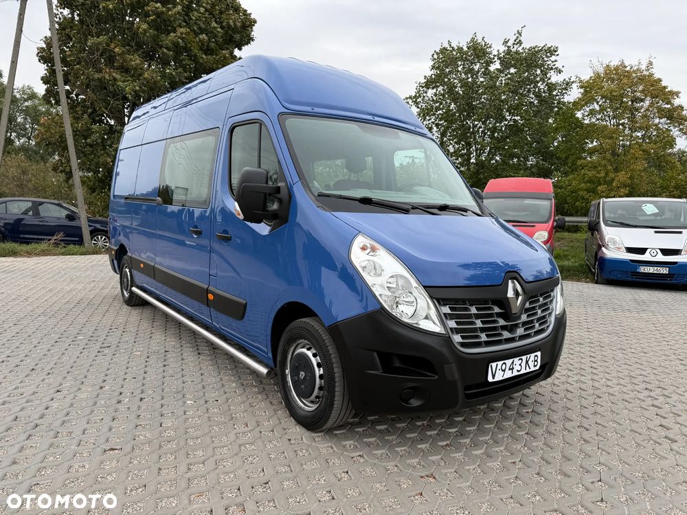 Renault Master MAX Długi Max Wyoski L3H3 2.3 Diesel Brygadówka Faktura VAT 23% 5 Osobowy Klimatyzacja Tempomat - 18