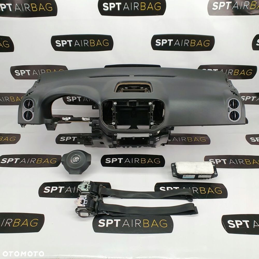 VW GOLF VI 6 PLUS GTI DESKA ROZDZIELCZA KONSOLA KOKPIT PULPIT PODUSZKI AIRBAG AIR BAG PASY KIT SET - 1