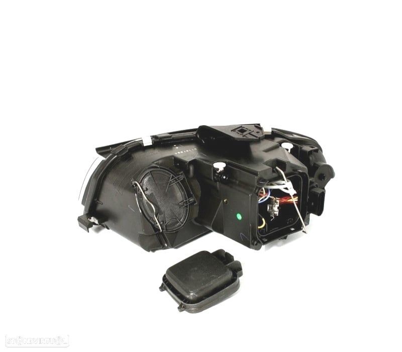 FARÓIS PARA AUDI A3 8P 03-08 FUNDO CROMADO LUZ DIURNA LED - 4