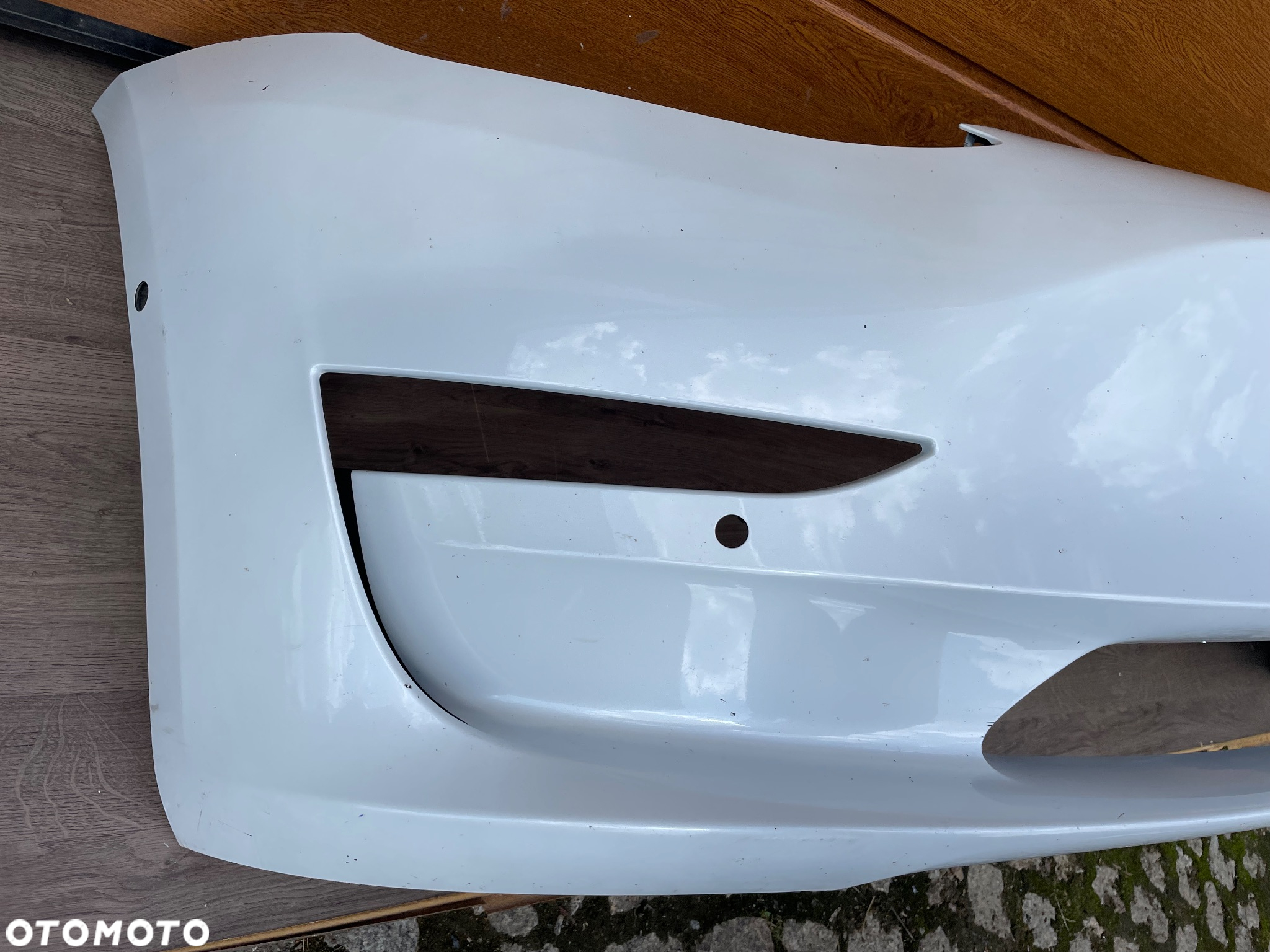 ZDERZAK PRZOD TESLA MODEL 3  PDC przedni biały cześci - 2