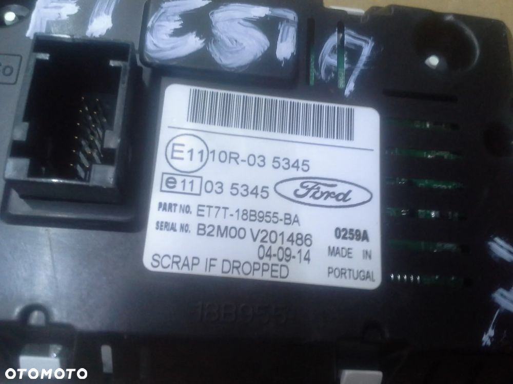 Ford Fiesta MK7 FL radio AM5T-18C815-GN 1DIN panel radia wyświetlacz komplet - 4