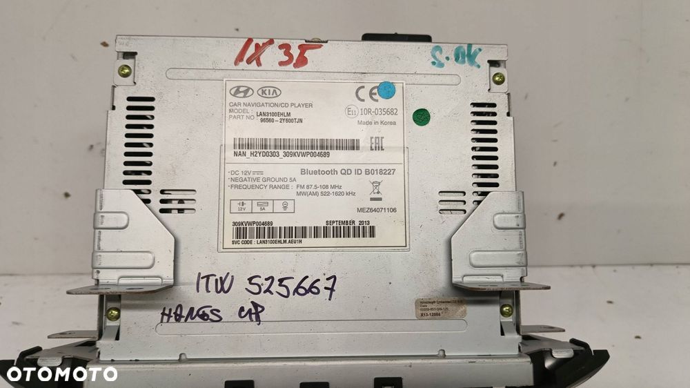 hyundai ix35 lift nawigacja navi radio 96560-2y600tjn 2009- - 5