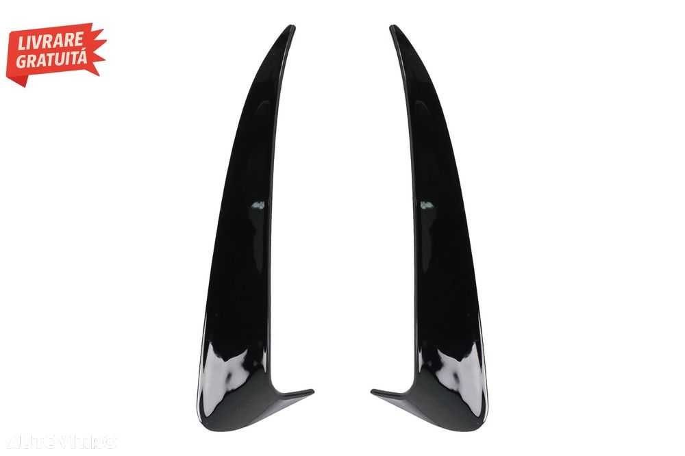 Ornamente bara Spate flapsuri Mercedes C Class W205 (2014-2020) Negru Lucios- livrare gratuita - 1