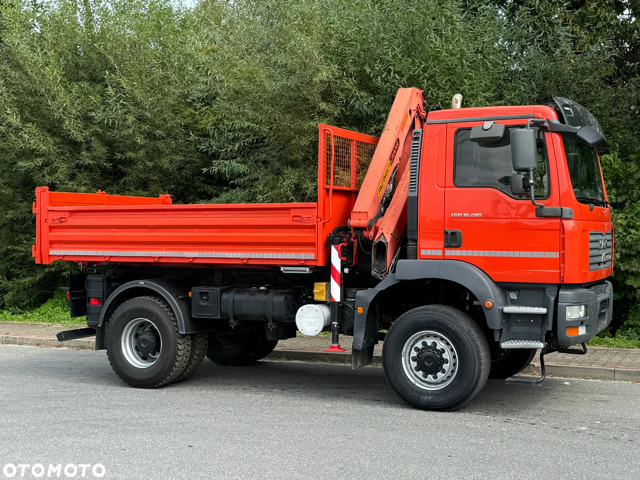 MAN TGM 18-280 MAN 4x4 HDS PALFINGER 105 KIPER WYWROTKA MEILLER BARDZO DOBRY STAN - 9