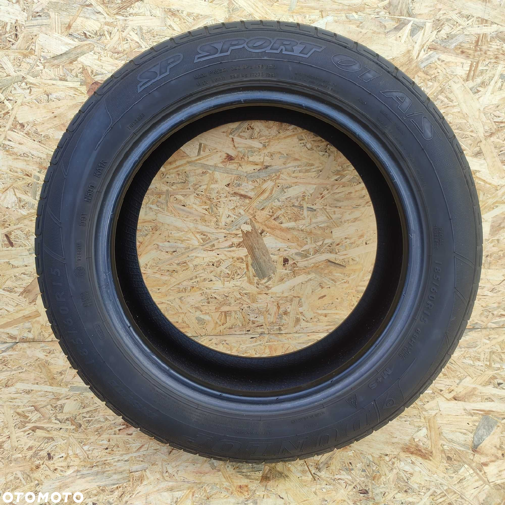 1x Opona 185/60R15 Dunlop SP Sport 01 A/S 88 H 6mm - 2