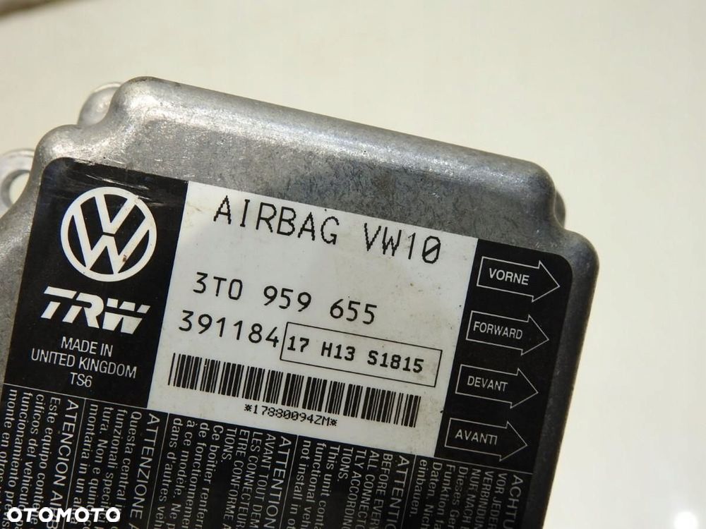 MODUŁ SENSOR AIR BAG AIRBAG SKODA SUPERB II 3T0959655 - 6