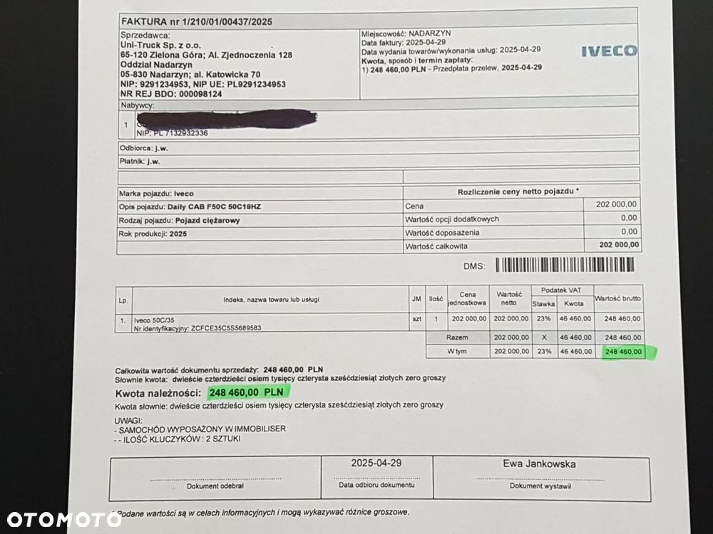 Iveco DAILY; 50C/18-POWER,12-PALET,PRZEBIEG; 17 TYŚ KM! - 39