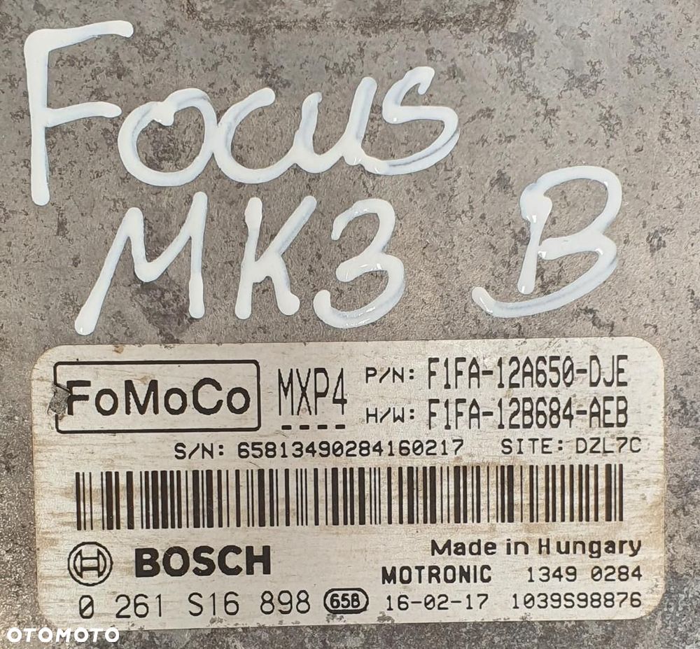 KOMPUTER STEROWNIK SILNIKA FORD FOCUS MK3 1.0 ECOBOOST F1FA-12A650-DJE - 2