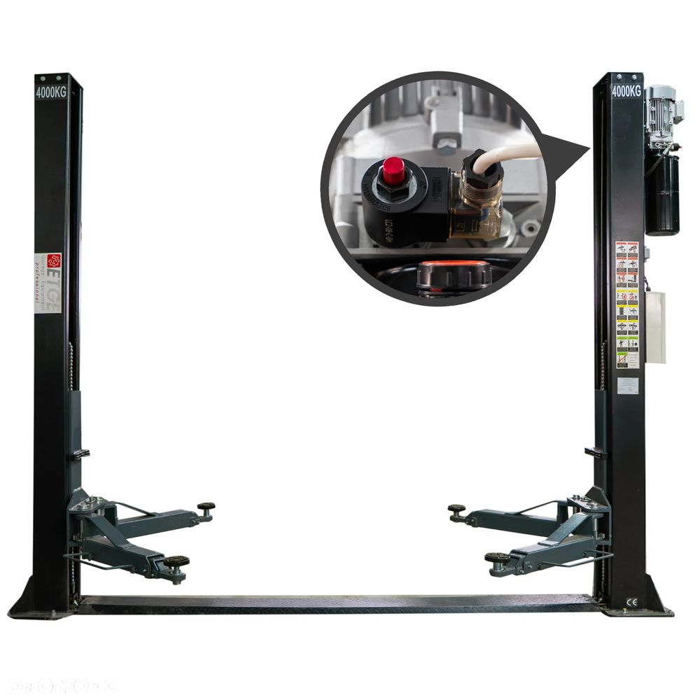 Podnośnik Dwukolumnowy Automatyczny SAE-40 BLACK 4T 4000kg Dostawa PL - 9